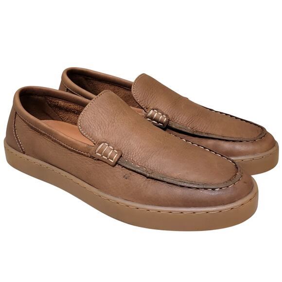 Dockers men Varian Slip On Moc Toe Loafers Size US 9M Tan Brown Leather - Picture 1 of 4